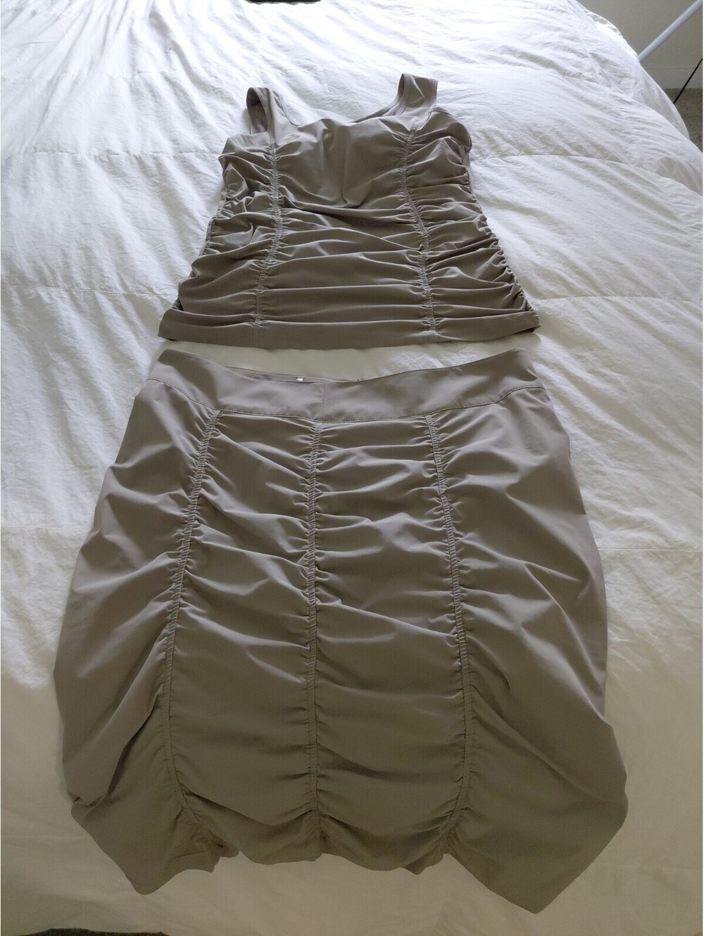 Sao Paulo Skirt And Top Set Taupe Beige Top Sz 8 Skirt Sz 10 EUC